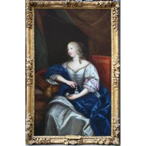 Ecole Française Fin XVIIème Début XVIIIème, Portrait De La Duchesse De Longueville