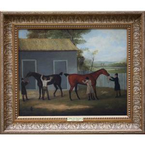 John Nost Sartorius 1759-1828, The Grooming Of Horses.