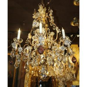Maison Baguès, Attributed To, 8-light Cage Chandelier 