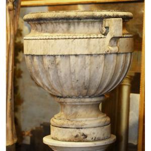 Set Of 4 Louis XVI Style Marble Vases, 19th Century