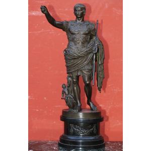 Ecole italienne de la fin du XIXème, l'empereur Auguste d'après l'Auguste de la prima Porta.