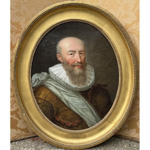 Ec.fr Late 18th Century, Around François André Vincent 1746-1816, Portrait Of The Duc De Sully.