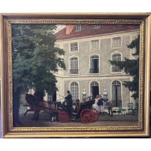 René Xavier PRINET 1861-1946, la calèche un jour de fête.