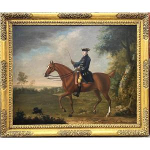 Francis I Sartorius 1734–1804 Portrait Of A Gentleman On His Hunting Horse.