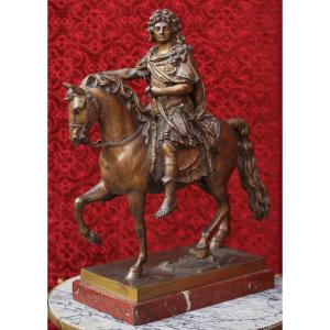 Francois Girardon 1628–1715, After *louis XIV On Horseback*, Bronze Cast Circa 1880