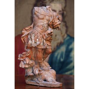 17th-century France, Terracotta Model Depicting A Triumphant Monarch.