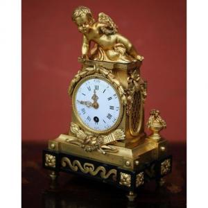 Louis XVI Bronze Clock, Cupid