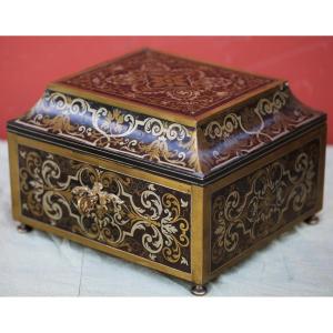 Box Louis XIV Period Box In Boulle Marquetry