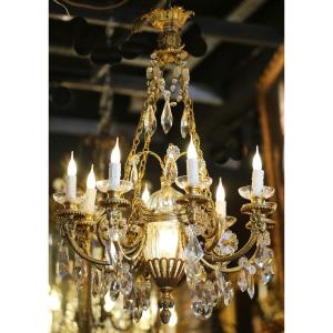  Suspension Chandelier From The Late 19th Century In The Louis XVI Style