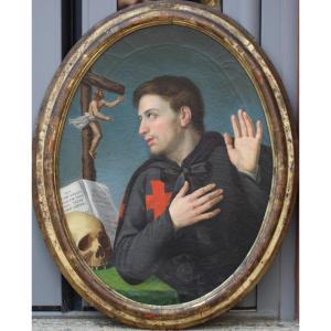 Giuseppe Feretti Circa 1832, Italy, Portrait Of Saint Camille De Lellis