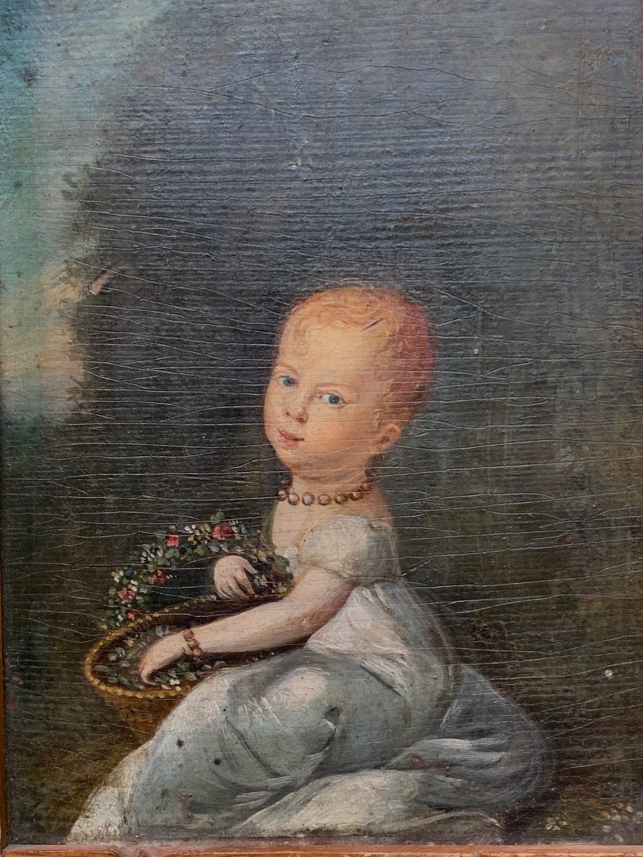 Portrait d'enfant au collier de perles-photo-2