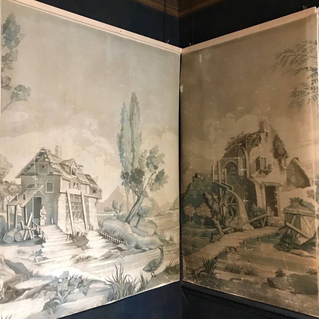 Set Of Grisaille Wallpapers, 19th Century-photo-2