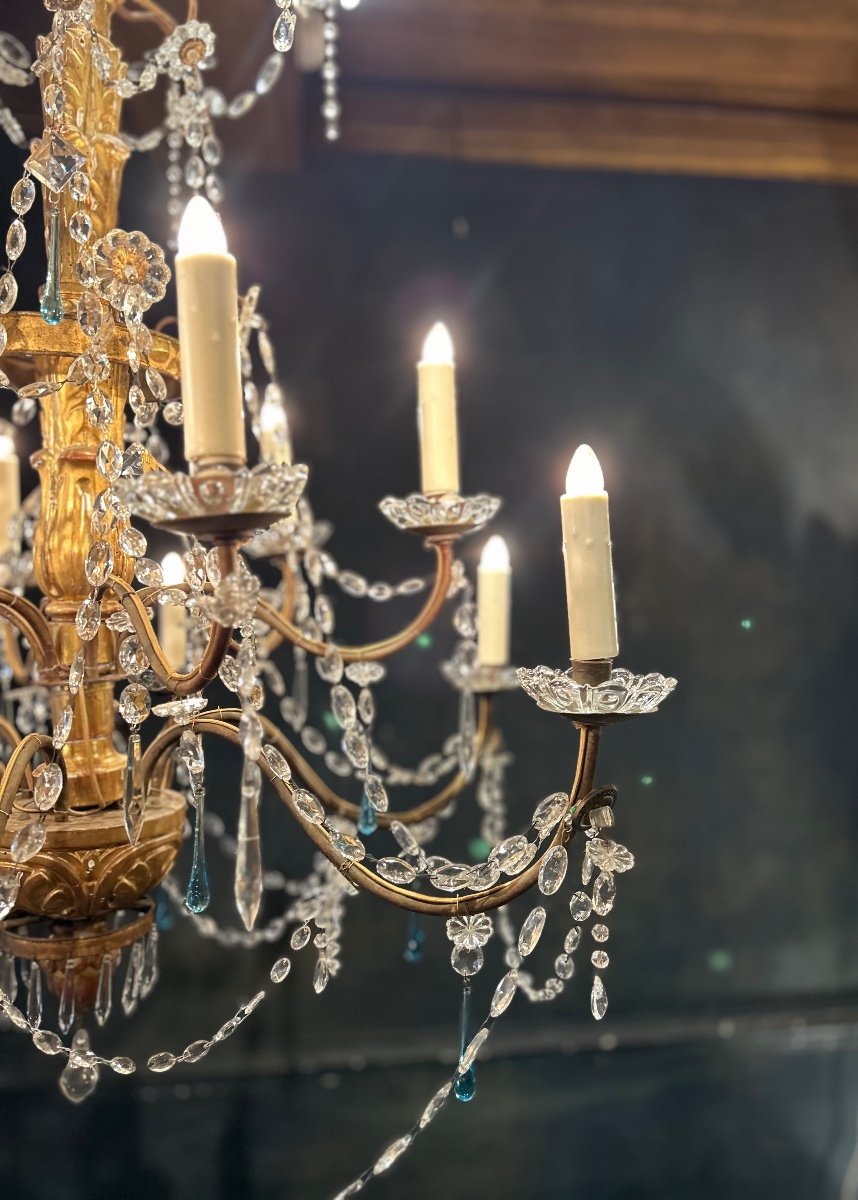 Large Genoese Chandelier, 19th Century-photo-4