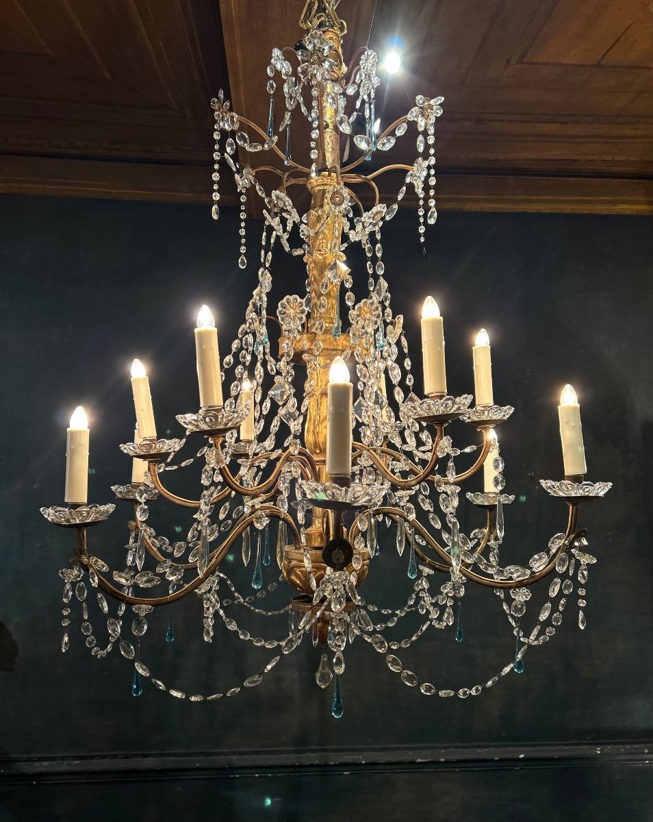 Large Genoese Chandelier, 19th Century