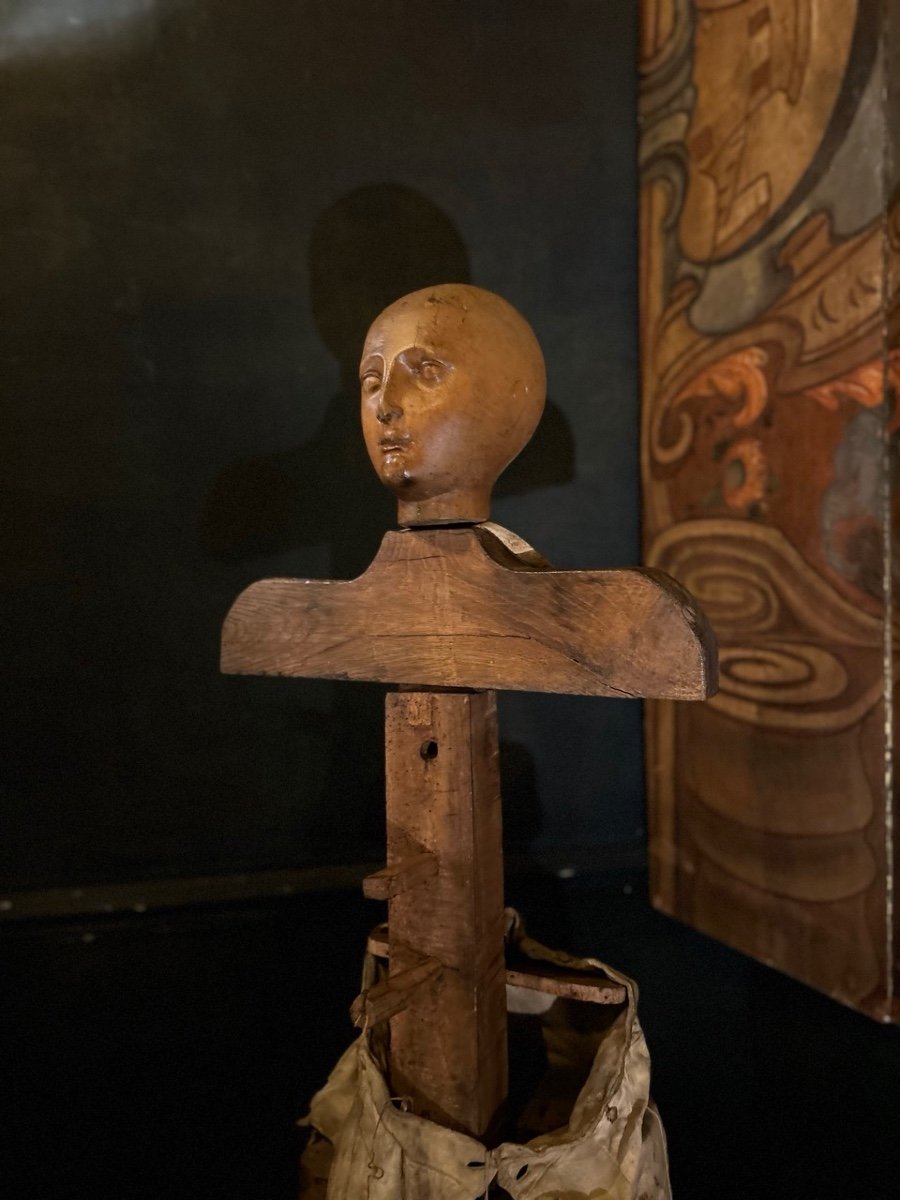 Porte-armure en bois, XIX siècle-photo-3