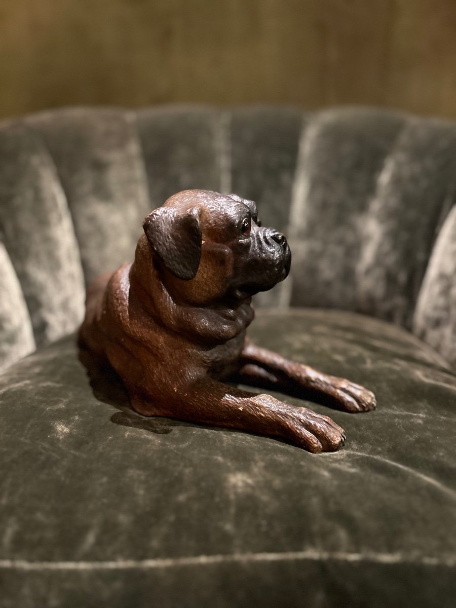 Chien en terre cuite, poterie du Bavent-photo-1