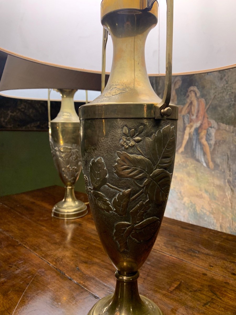 Paire de lampes art nouveau-photo-3