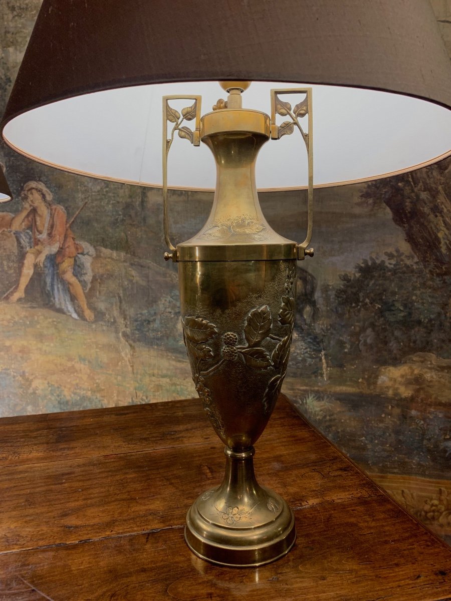 Paire de lampes art nouveau-photo-4