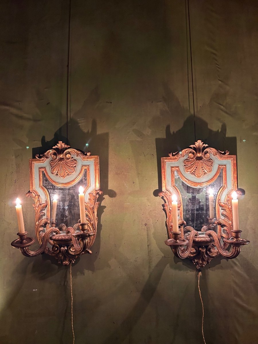 Paire d'appliques, XIX siècle-photo-3