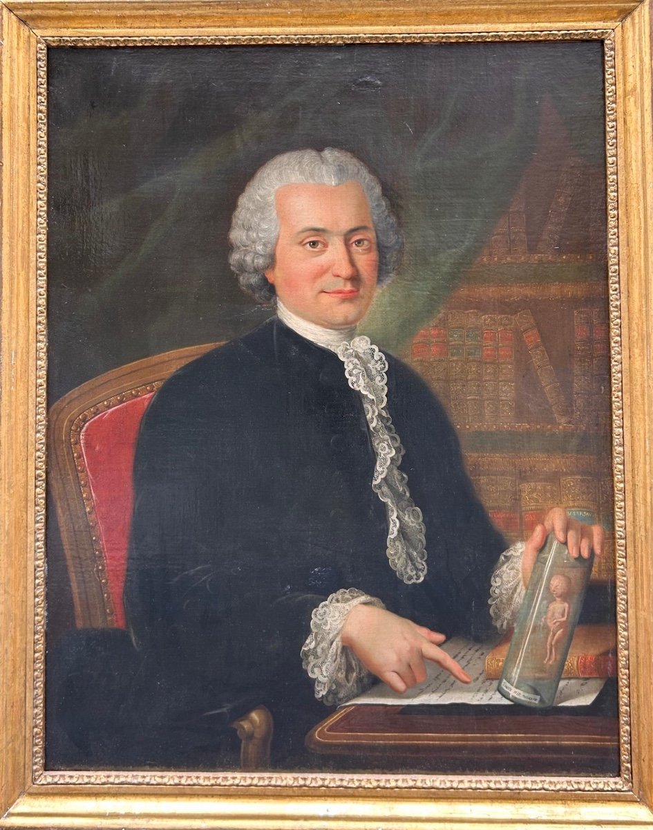 "Portrait du médecin", attribué à Donatien Nonotte, époque Louis XV