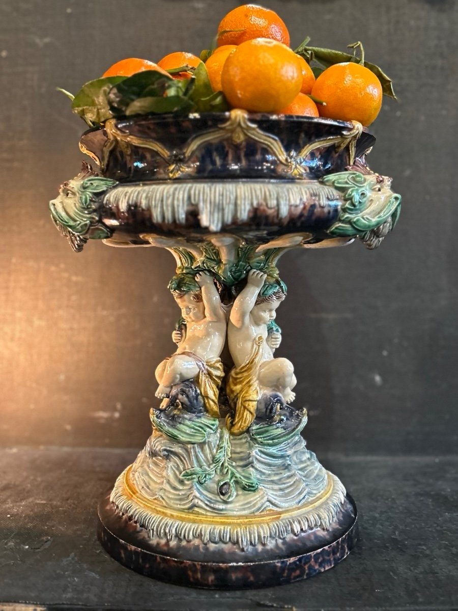 Large Barbotine Planter, Follower Of Thomas Sergent (1830 - 1890)