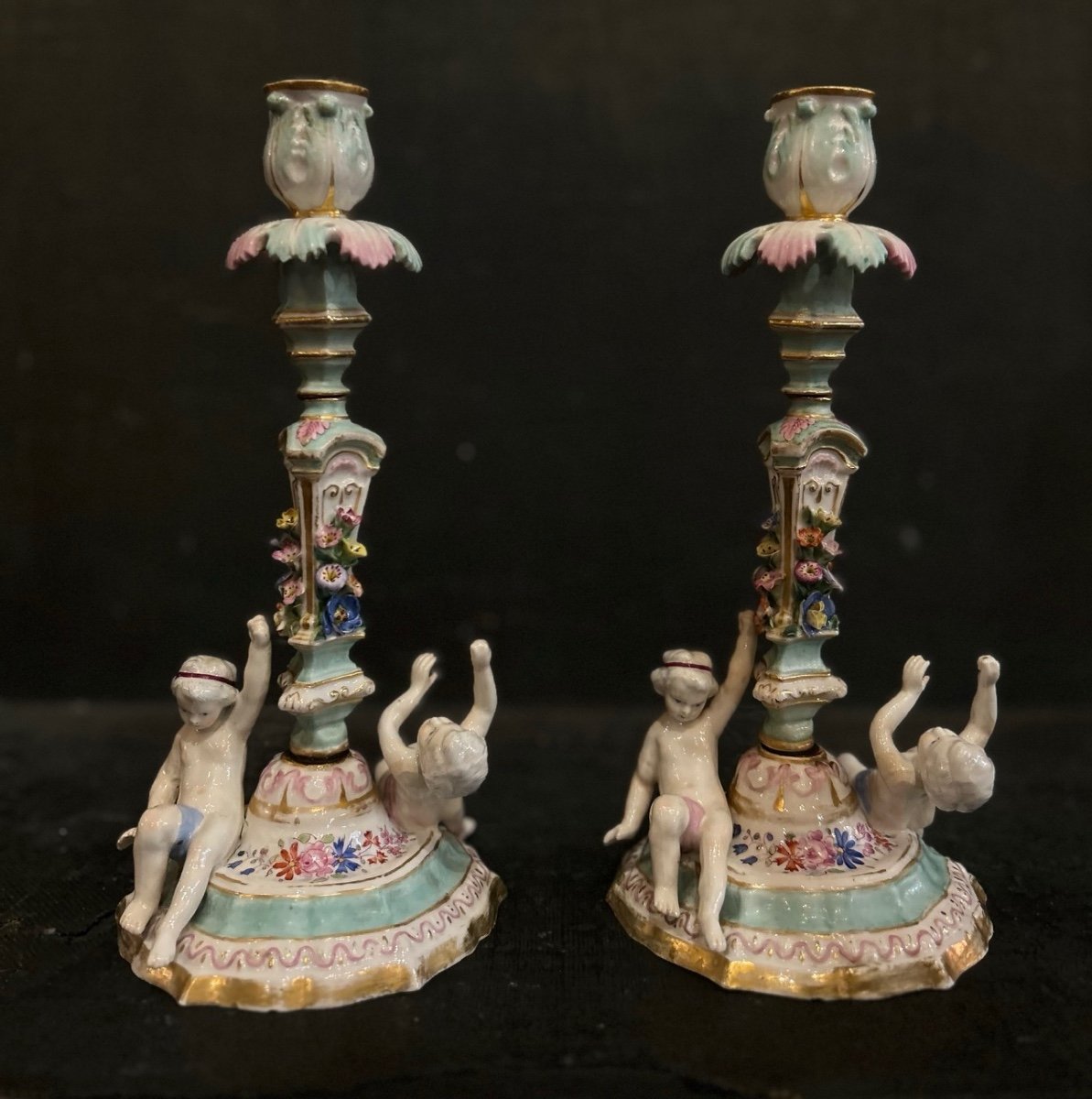 A Pair Of Porcelain Bourgeois In The Taste Of Meissen, 19th Century-photo-4