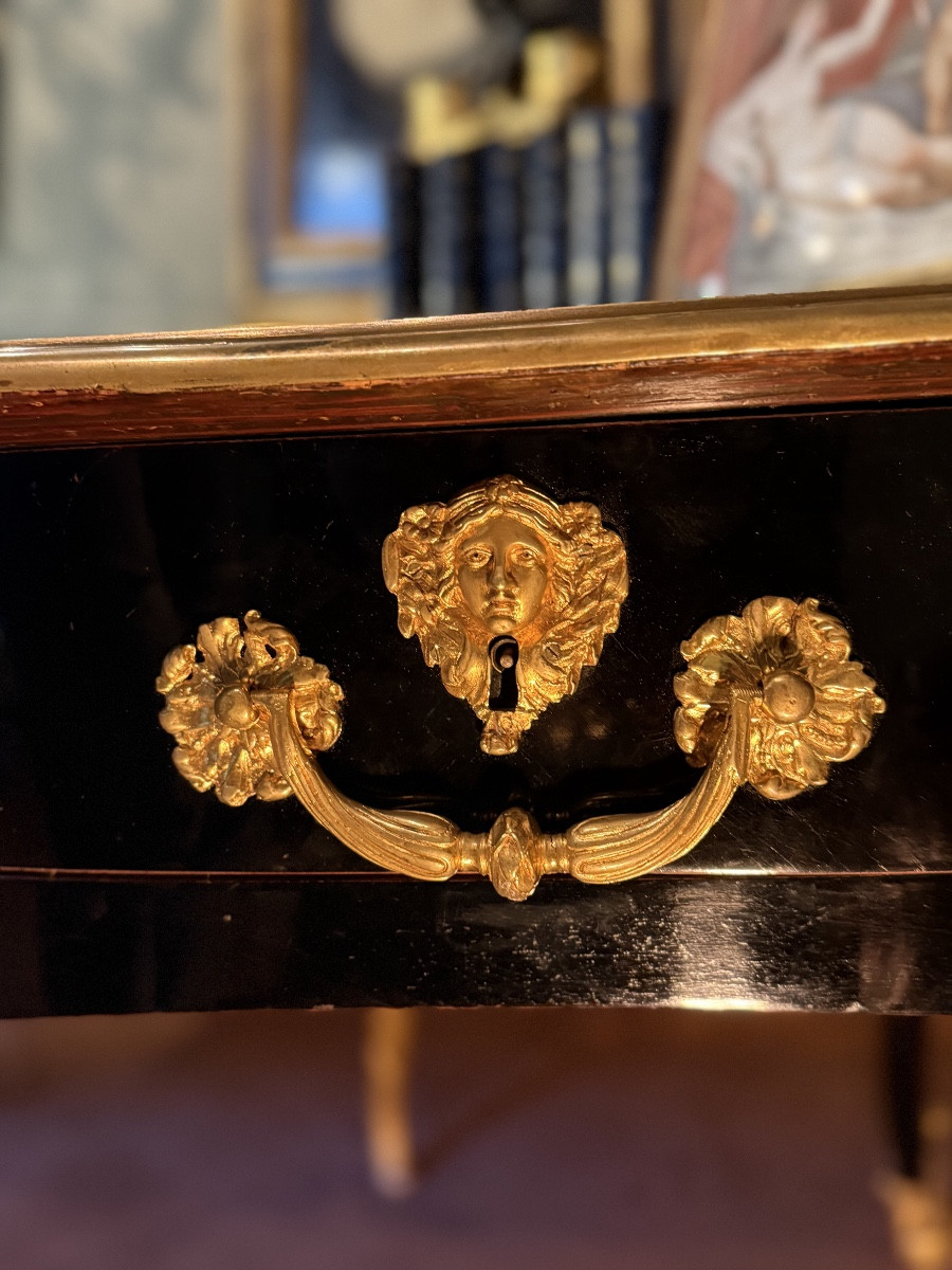 Bureau plat, époque Régence XVIII siècle-photo-4
