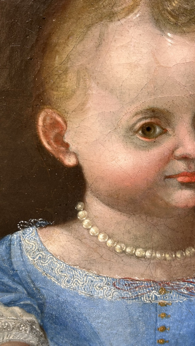 « Enfant princier avec son chien », XVIII siècle-photo-3