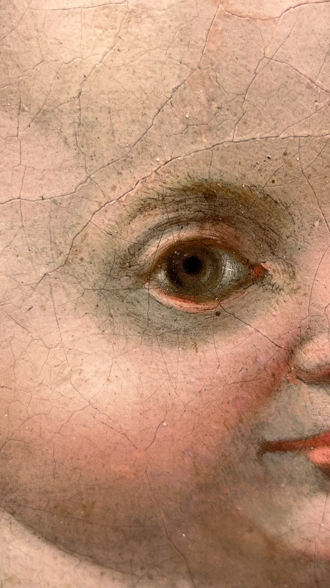 « Enfant princier avec son chien », XVIII siècle-photo-5