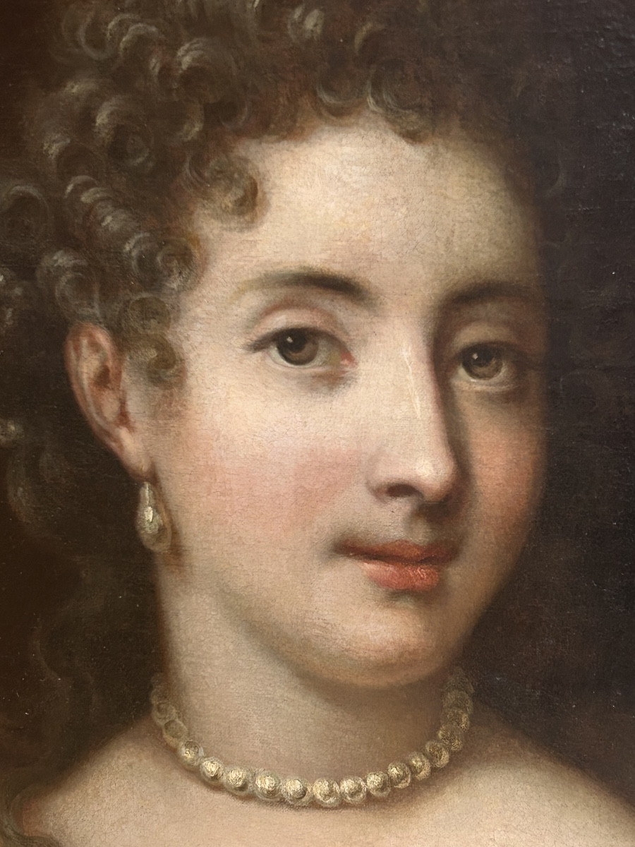 "Portrait d'une dame au diamant", époque Régence-photo-4