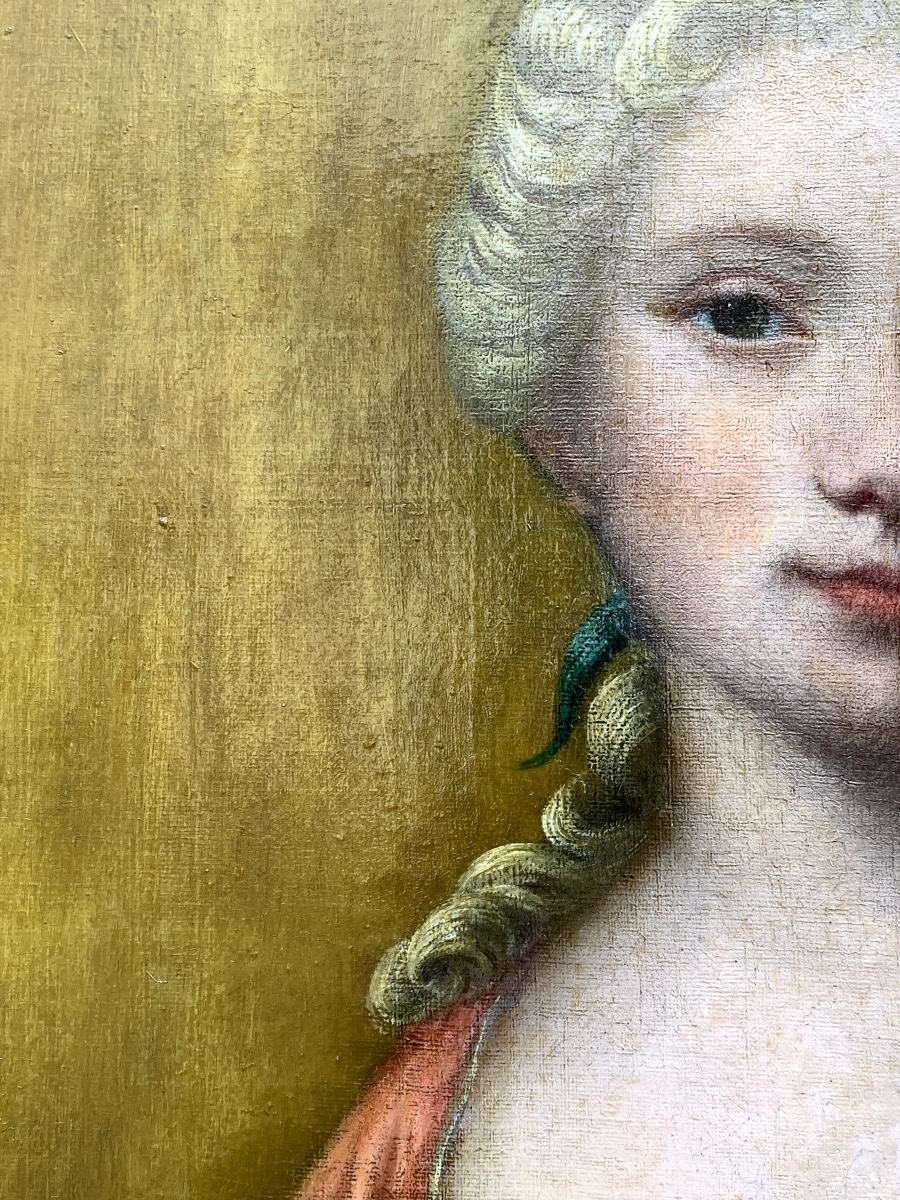 Jeune couple, Ecole autrichienne, fin XVIII siècle-photo-2