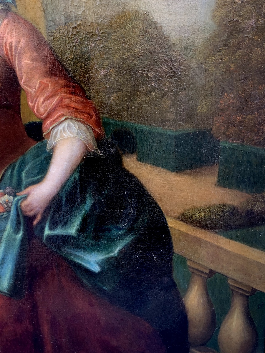 Jeune couple, Ecole autrichienne, fin XVIII siècle-photo-3