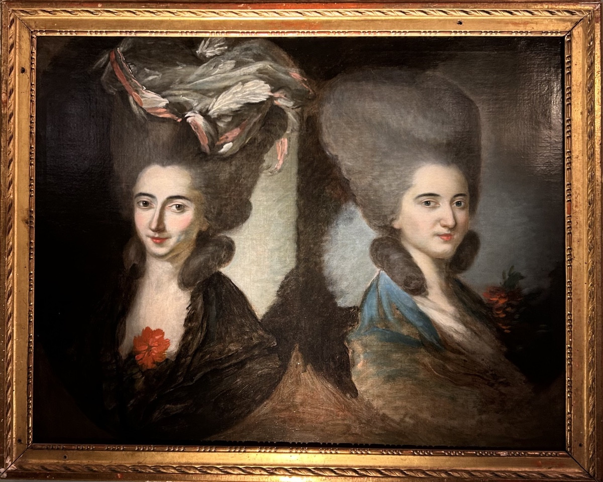 Double Portrait Of Women, Circa 1780