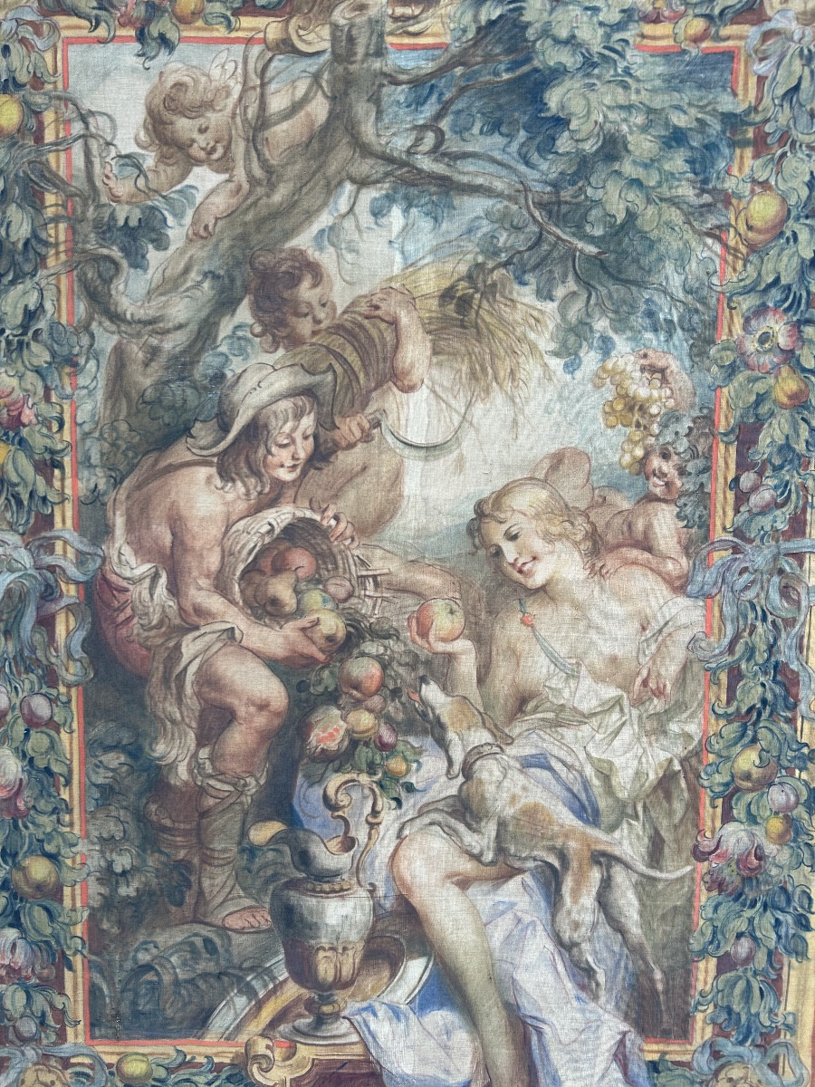 Painting By Mattia Traverso "bacchanal Or Allegory Of Summer"-photo-2