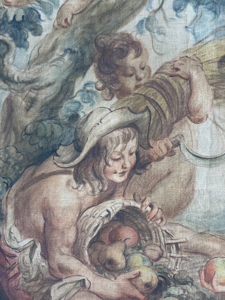 Painting By Mattia Traverso "bacchanal Or Allegory Of Summer"-photo-4