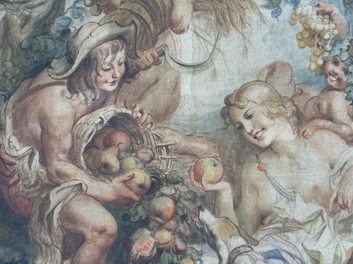 Painting By Mattia Traverso "bacchanal Or Allegory Of Summer"-photo-1