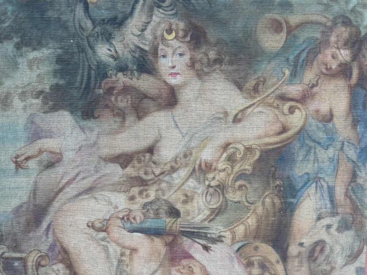 Painting By Mattia Traverso "diana And Her Entourage"-photo-3