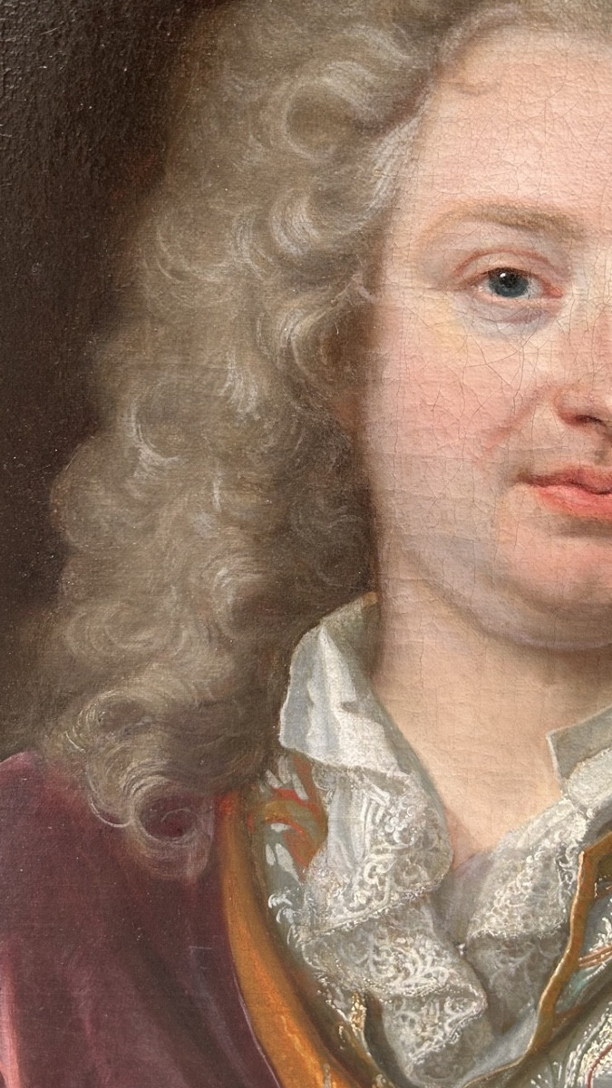 Portrait d’homme en « banyan », attribué à André Bouys (1656-1740)-photo-3