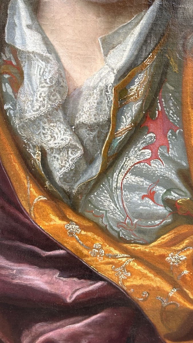 Portrait d’homme en « banyan », attribué à André Bouys (1656-1740)-photo-4