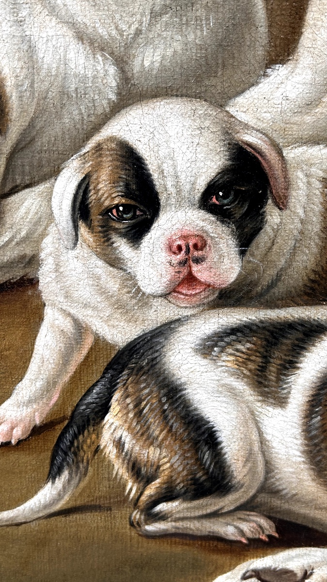 « Un dogue et ses chiots dans une dépendance », d’après Christophe Huet-photo-4