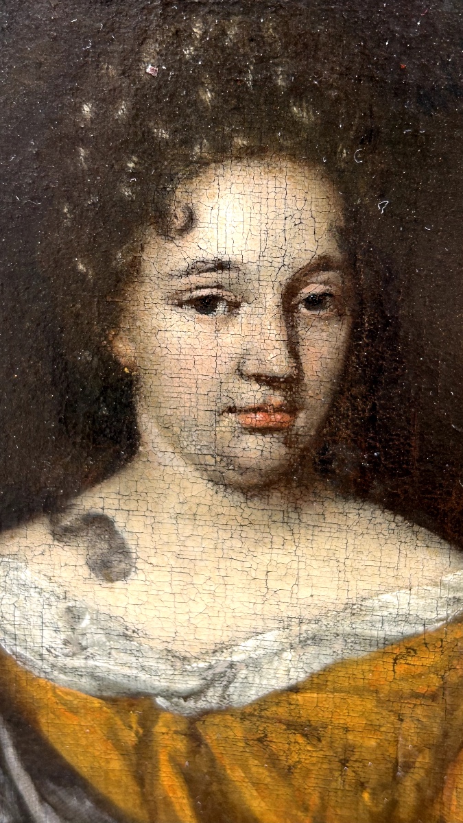 Portrait d’une femme et de son chien au collier de perles, suiveur de Caspar Netscher (1639–168-photo-3