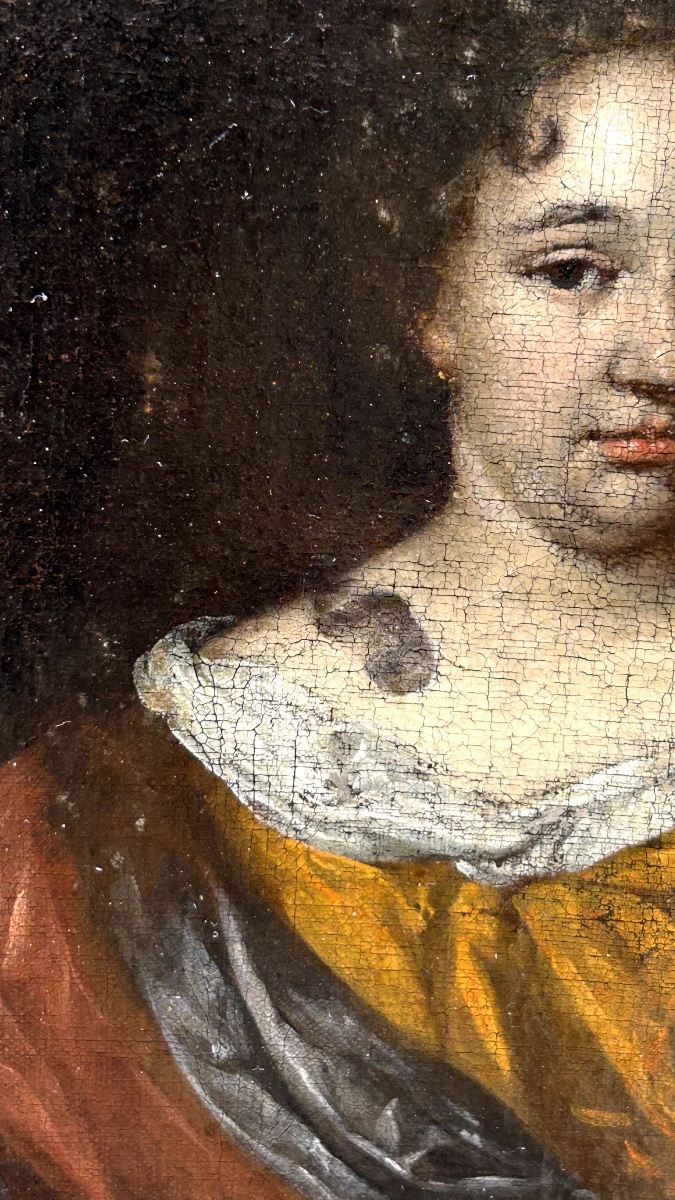 Portrait d’une femme et de son chien au collier de perles, suiveur de Caspar Netscher (1639–168-photo-4