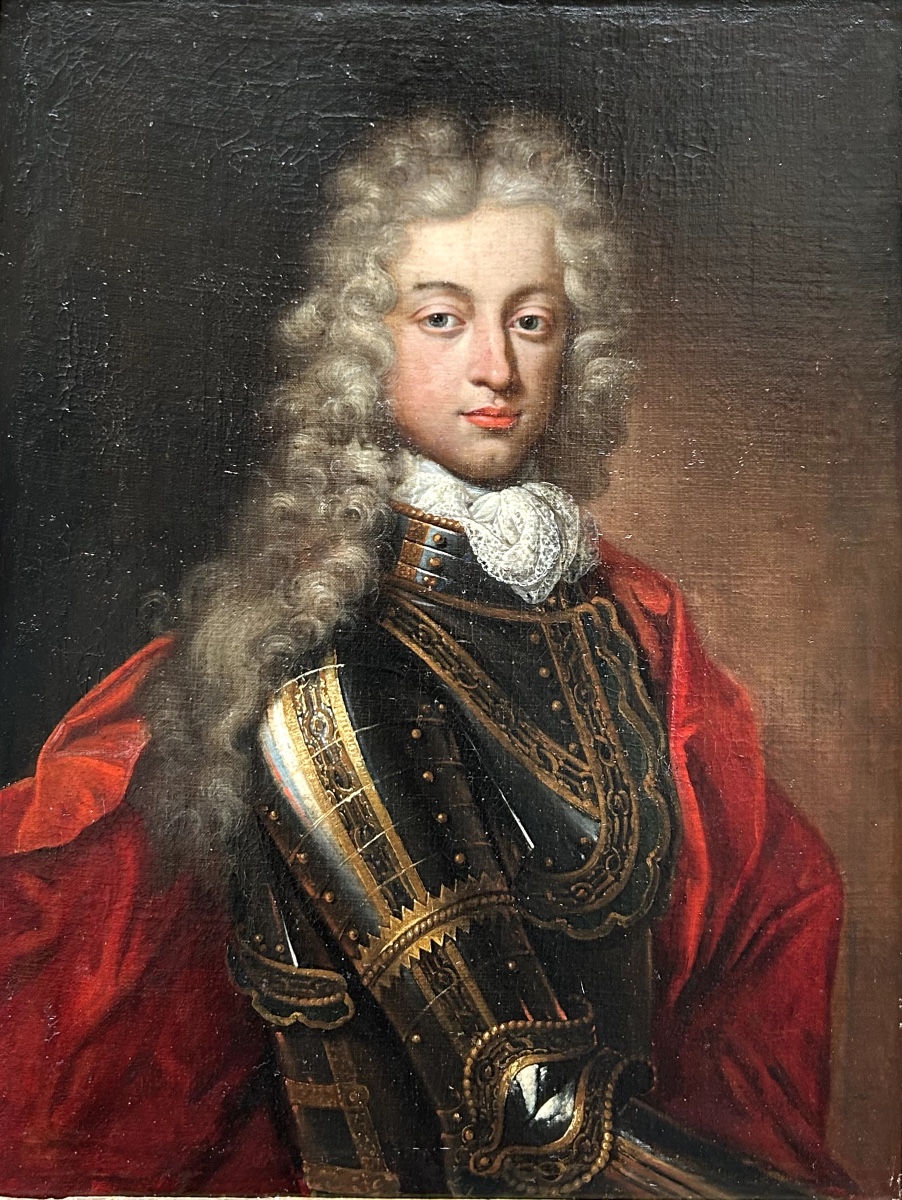 Portrait d’un gentilhomme aristocrate en armure, circa 1690-photo-2