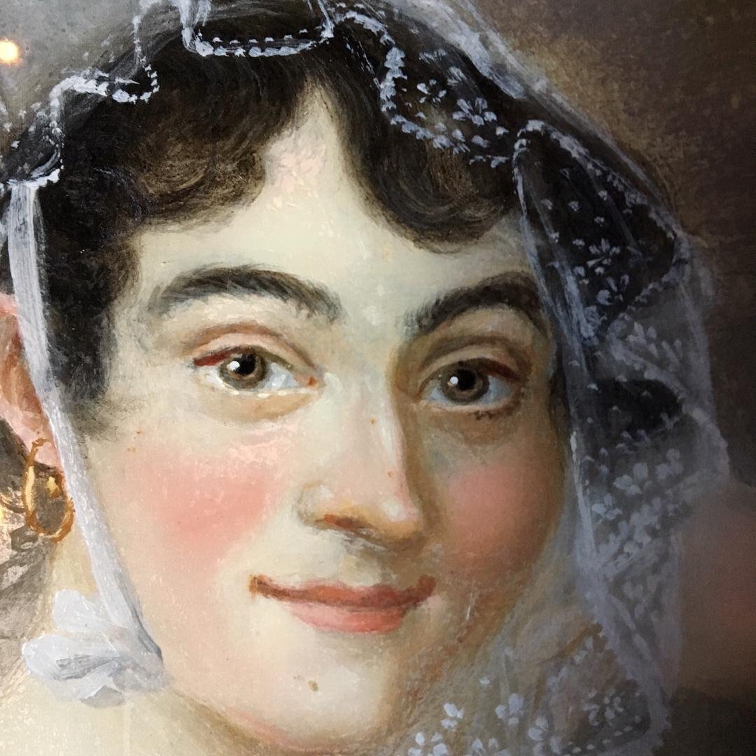 PORTRAIT DE MADEMOISELLE MARS, FIXÉ SOUS VERRE, 1810-photo-3