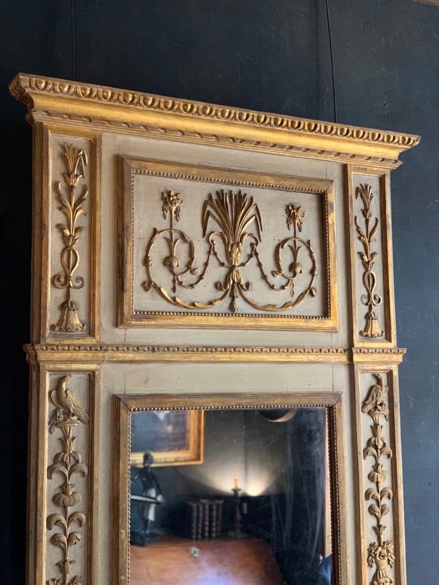 CONSOLE ET TRUMEAU, NÉOCLASSIQUE, DÉBUT XIX SIÈCLE, ITALIE-photo-2