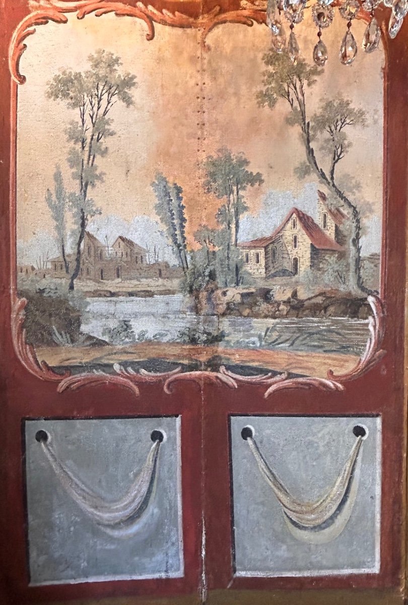 Large Six-leaf Folding Screen, XVIII Century-photo-2