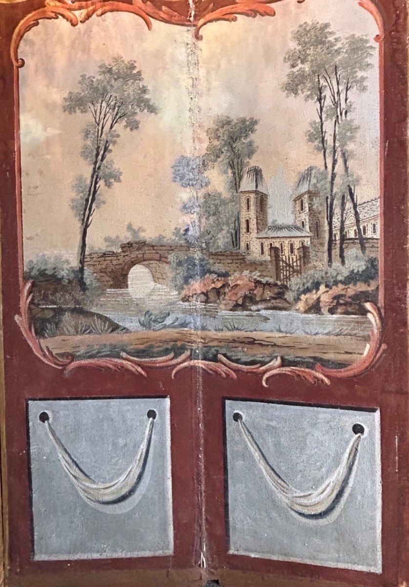 Large Six-leaf Folding Screen, XVIII Century-photo-3