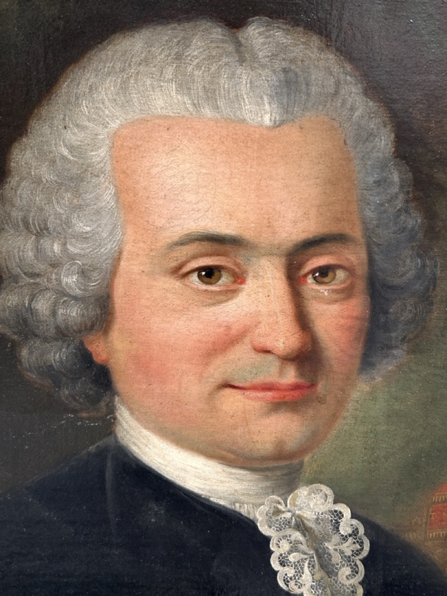 "PORTRAIT DU MÉDECIN", ATTRIBUÉ À DONATIEN NONOTTE, ÉPOQUE LOUIS XV-photo-2