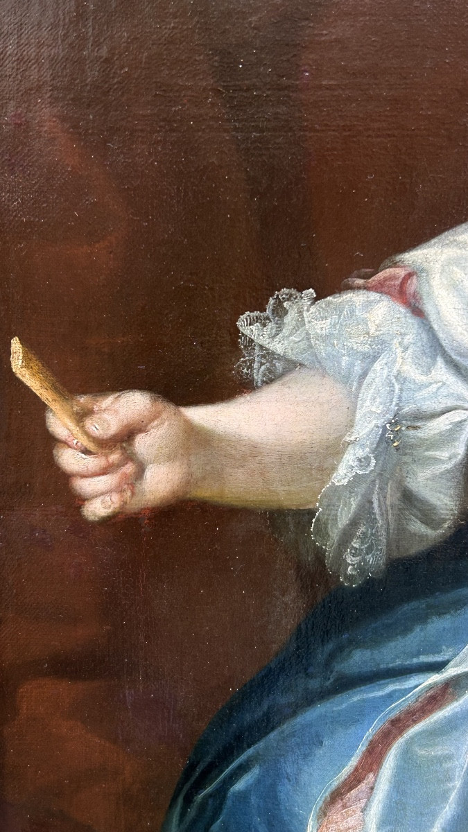 Portrait Of A Child With A Dog, 18th Century-photo-1