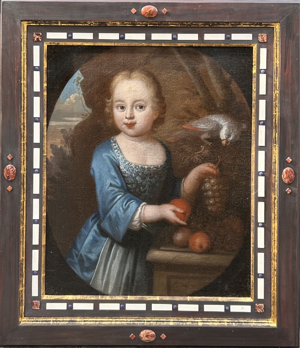 Paire de portraits de jeunes filles, école flamande, XVIII siècle
